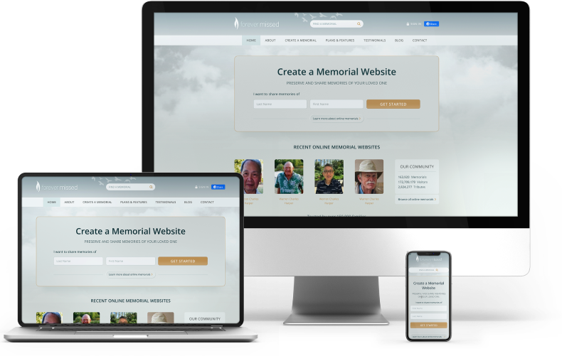 online memorials website